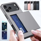 For Iphone 17 16 15 14 Pro Max 13 12 11 Shockproof Wallet Card Holder Case Cover