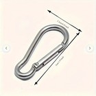 20 Pcs Aluminum Carabiner Gourd Shape Spring Clip Snap Key Hook Keychain Buckle 