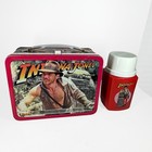 Vintage 1984 Indiana Jones   The Temple Of Doom Metal Lunch Box   With Thermos  