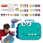 Toy Tool Set Construction Woodworker Tool Toy Set Kids Electronic Drill Tool Box