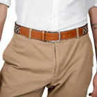 Woven Polo Belt Hand Made Lightweight Vegetable-tanned Leather Polo Belt Unisex 