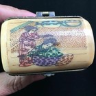 Rare Small Unique Vintage Antique Camel Plum Trinket Jewelry Box