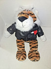 Dan Dee Collectors Choice Biker Tiger 18 5  Plush With Faux Leather Jacket Nwt  