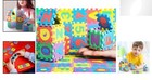 2x2 Inch Mini Alphabet   Numbers Foam Puzzle - 36-pcs For Kids  Learning Fun