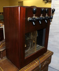 Wine Keeper Vintage Liquor Dispenser Home Bar 4 Bottle Taps Cooler Solid Wood