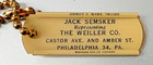 1950 s Jack Semsker Adv Key Fob  Weiller   Parisian Novelty Co  Philly   Chicago