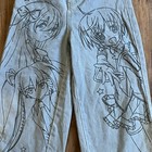 Anime Print Baggy  Skater  Wide Leg Pants  Girls Size 10