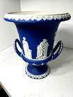 Rare - Late 19th C  Wedgwood Dark Blue  the Great Muses Vase  -color Is Stunning