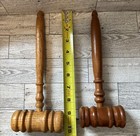 Lot Of 2 Vintage 10    Wooden Auctioneer Or Judge Gavels