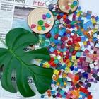 Litmind 1 1lb Assorted Colors Irregular Crystal Glass Mosaic Tiles Multi-mix 