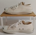 Vtg Jack Purcell Usa Converse Women 7 Men 5 5 White Sneakers Grunge Distressed 
