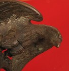 Antique Bronze Eagle Flag Finial Topper Americana Rare   