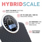 Hybrid Bathroom Scale For Body Weight - Analog   Digital Display  400 Lbs