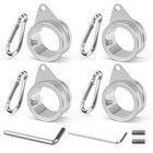 Loretoy Flag Pole Rings 2-pack  360   Rotating Aluminum Flagpole Mounting Rings