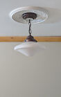 294 Vintage Antique Art Deco Glass Shade Ceiling Light Fixture Lamp Chandelier P