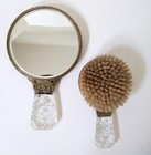 Antique Vanity Evans Two Piece Set Hair Brush And Hand Mirror Vintage Victorian