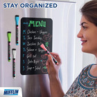 -usa Magnetic Dry Erase Black Board Sheet For Fridge  12 X 8   Stain-resistant R