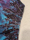 Tie-dye Gk Elite Gymnastics Dance Leotard Child Large Galaxy Purple Blue Sequins