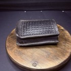 Ballard s Leather Co  Open Top Pouch W belt Loop Basket Weave 4 x 5 