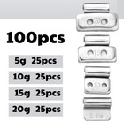  100 Pcs Wheel Weights Clip On Kit For Tire Balance  5g  10g  15g  20g Iron 