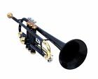 Trumpet Bb Black With Case Mouthpiece Nicely Tuned Instrument Brass Made