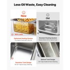 Commercial Electric Deep Fryer  Upgrade Dual Tank 19 Qt  3500w Stainless Steel