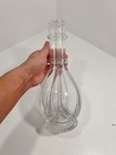 Vintage France Four 4 Chamber Divided Clear Glass Liquor Decanter Bottle Whisky