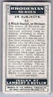 1928 Lambert   Butler Rhodesian Series Tobacco Card  25a Witch Doctor Or Diviner
