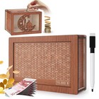  10000 Wooden Cash Vault Savings Box With Money Target Challenge Piggy Bank Game