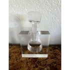 Vintage 1970 s  screwed  Clear Lucite Sculpture Mid Century Modern Decor