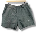 Aftco Mens Original Fishing Shorts Gray Nylon Cargo Plier Pocket Size 40 M01