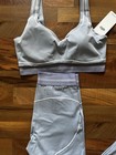 Alo 2-piece Light Blue Sports Bra   Leggings Set  Size L