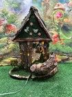 Fairy House Tree Stump Fully Decorated With Lights  Must See  Cute Inside   Out