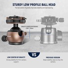 Neewer Tripod Ball Head Mount Adapter    Low Profile Tripod Head Camera Ball Mount