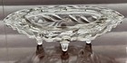 Vintage Glass Bowl Four Footed Floral Design From The 60   s 