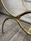 Vintage Art Deco Hollywood Regency Mid Century Metal Vanity Bench Chair Stool