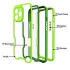 For Iphone 16 Pro Max 15 14 13 12 11 Shockproof Rubber Case Clear Pc Back Cover