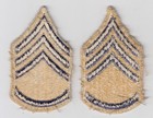 Pair Vintage Korean War Era Us Army Staff Sergeant Rank Chevron Insignia Patch