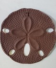 Metal Beach Sand Dollar Wall Hanger Palm Trees 13  Multicolored