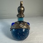 Fantasy Blue Resin Potion Bottle Crescent Moon Heart Wicca Spell Jar Cosplay Pro