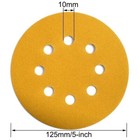 100-pack 5 Inch Sanding Discs 8-hole Hook Loop Sander Orbital Sandpaper 220 New