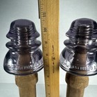 Pair With Large Pegs Whithall Tatum No 1 Purple Glass Insulator