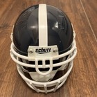 Schutt Mini Dna Football Helmet Blue White Stripe Blank   W white Chin Facemask