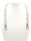 Silver Tone Chain Metal Purse Strap Replacement