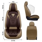 Front Seat Covers For Tahoe 2005-2026 Waterproof Premium Leather Brown-beige