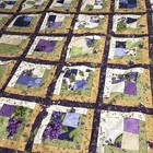 Handmade Throw Quilt Top Only-cotton Patchwork Floral Pattern Multicolor55x62