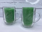 Nfl National Football League Clear Etched Glass Coffee Cups Pair