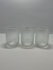 Glcoloc Glass Coffee Tea Cups Mugs Frosted Etched Glass Set Of 3 Usa Vintage