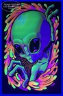 Alien Encounter Flocked Blacklight Poster - 23  X 35 