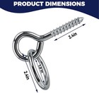 4pcs Zinc   plated Horse Hitch Rings Screw   in Eyes For Stable Barn Fence Trailer